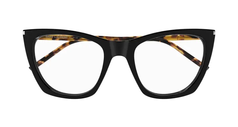 Donna SL 214 KATE THIN OPT 006 Montature da vista Acetato Nero Trasparente Cat Eye miniatura 2