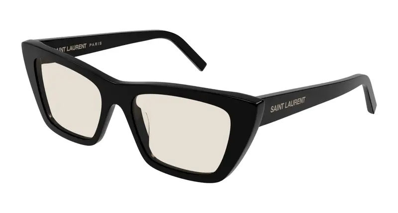 SAINT LAURENT Donna SL 276 MICA 038 Occhiali da sole Acetato Nero Giallo Squadrata Normale