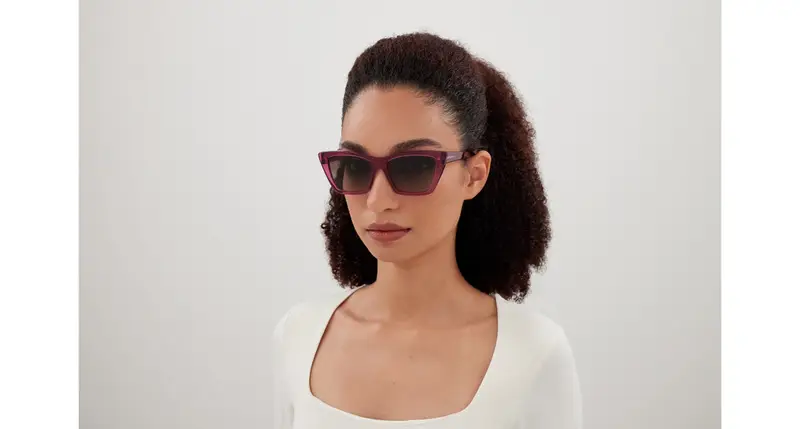 SAINT LAURENT Occhiali da sole Donna Rosa 876636 miniatura 3