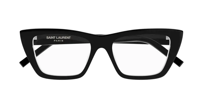 Donna SL 276 MICA OPT 009 Montature da vista Acetato Nero Trasparente Cat Eye miniatura 2