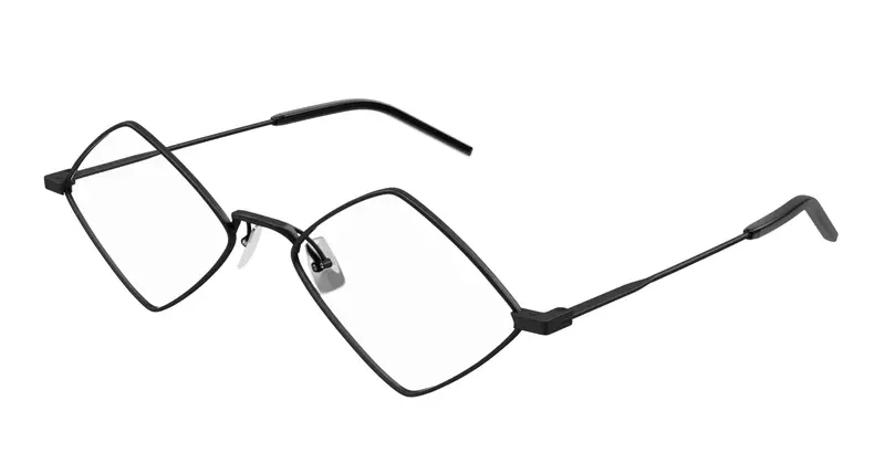 SAINT LAURENT Donna SL 302 LISA OPT 001 Montature da vista Metallo Nero Trasparente Geometrica