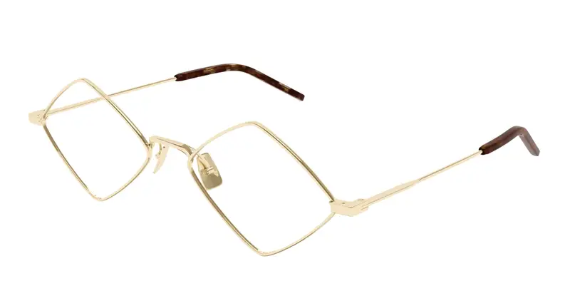 SAINT LAURENT Donna SL 302 LISA OPT 003 Montature da vista Metallo Oro Trasparente Geometrica