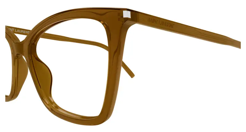 SAINT LAURENT Donna SL 386 010 Montature da vista Acetato Marrone Trasparente Cat Eye miniatura 2