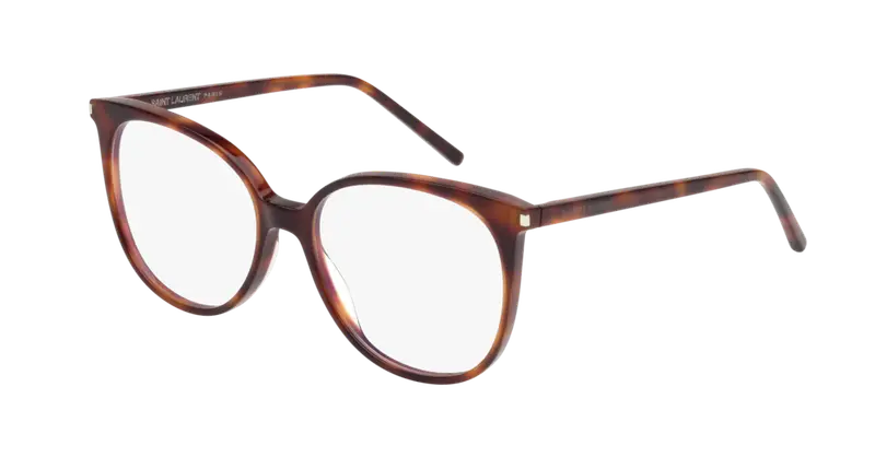 SAINT LAURENT Donna SL 39 002 Montature da vista Acetato Havana  Rotonda