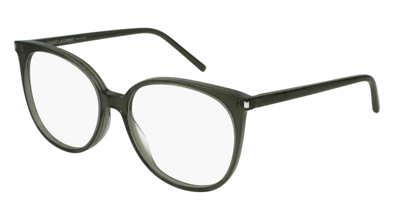 SAINT LAURENT Donna SL 39 005 Montature da vista Acetato Verde  Rotonda