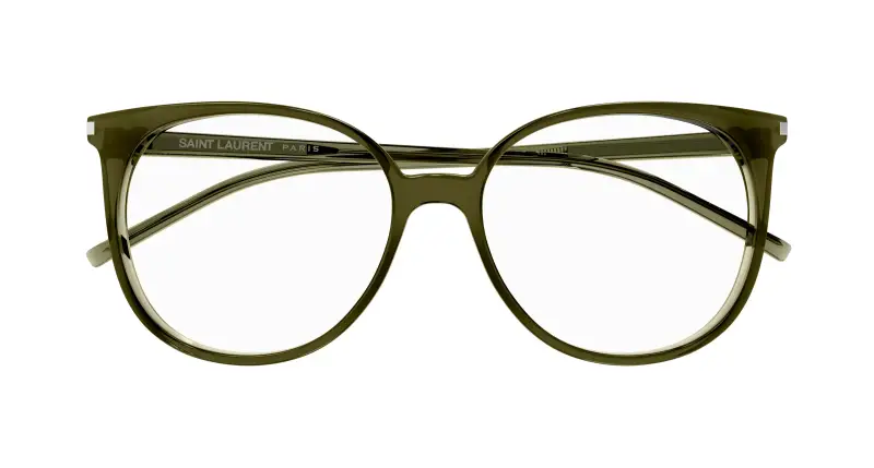 Donna SL 39 006 Montature da vista Acetato Verde Trasparente Rotonda miniatura 2