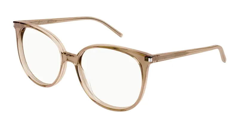 Donna SL 39 007 Montature da vista Acetato Marrone Trasparente Rotonda