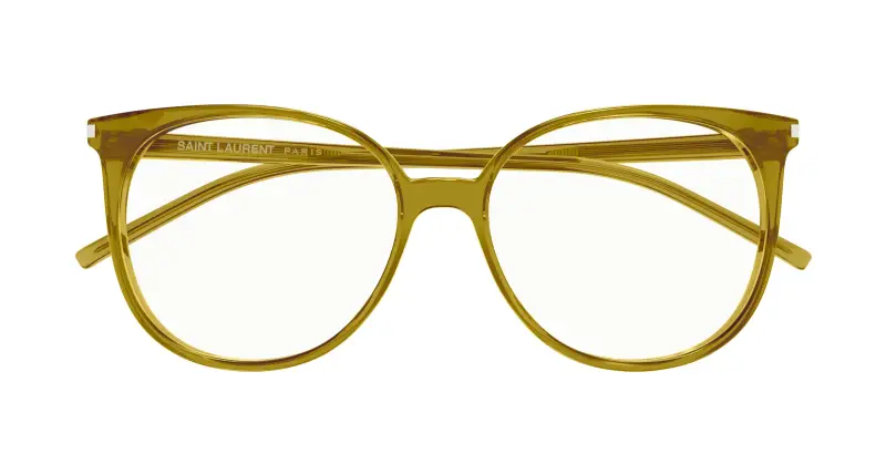 Donna SL 39 011 Montature da vista Acetato Verde Trasparente Rotonda miniatura 2