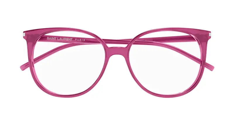 Donna SL 39 012 Montature da vista Acetato Rosa Trasparente Rotonda miniatura 2