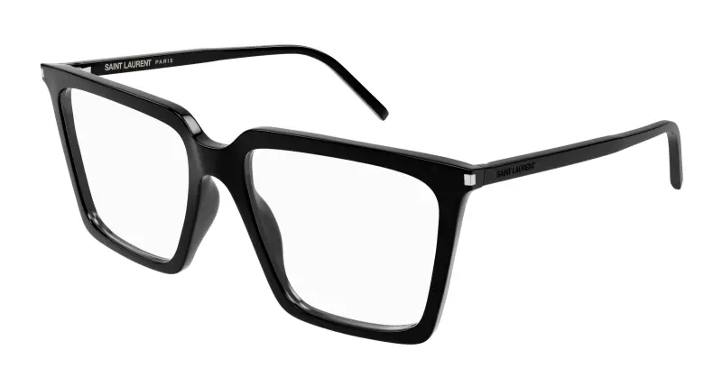 Donna SL 474 OPT 001 Montature da vista Acetato Nero Trasparente Farfalla