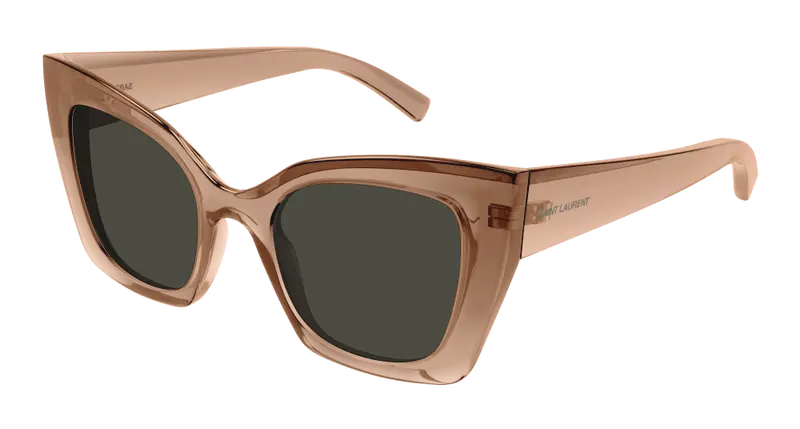 SAINT LAURENT Donna SL 552 006 Occhiali da sole Iniettato Rosa Grigio Cat Eye Normale