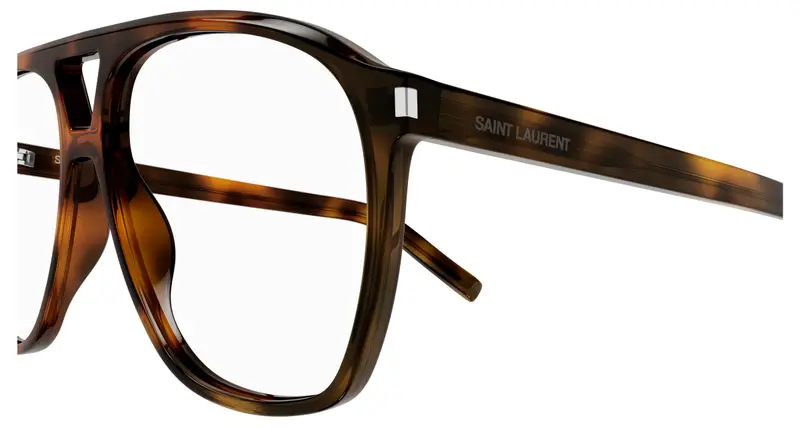 SAINT LAURENT Donna SL 596 DUNE OPT 002 Montature da vista Acetato Havana Trasparente Pilot miniatura 2