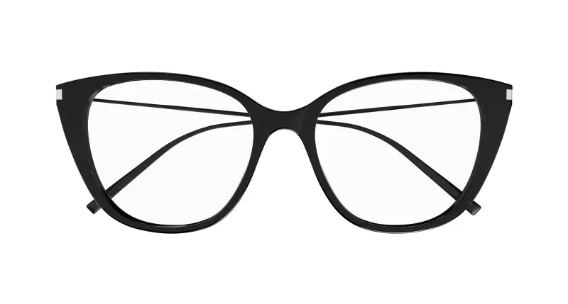 Donna SL 627 001 Montature da vista Acetato Nero Trasparente Cat Eye miniatura 2