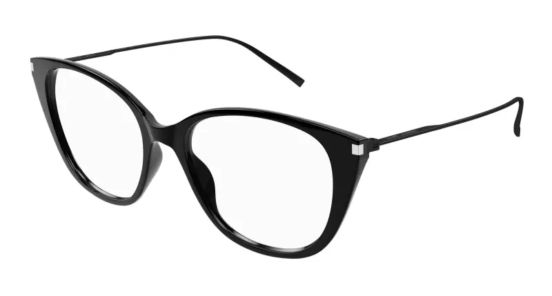 Donna SL 627 001 Montature da vista Acetato Nero Trasparente Cat Eye