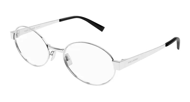 SAINT LAURENT Donna SL 692 OPT 001 Montature da vista Metallo Argento Trasparente Rotonda
