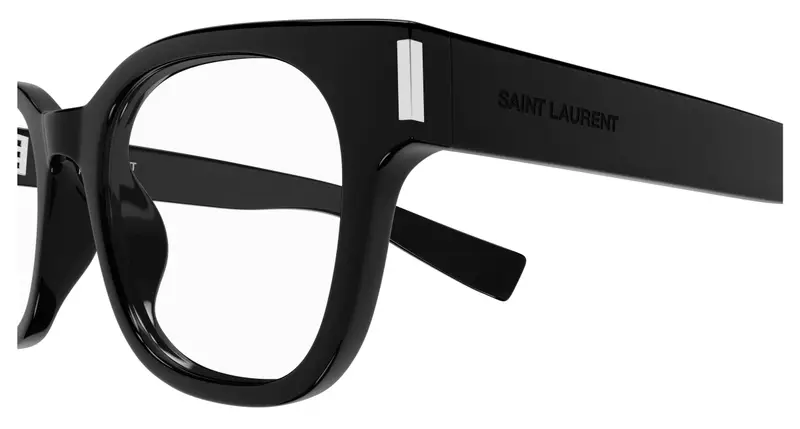 SAINT LAURENT Donna SL 722 001 Montature da vista Acetato Nero Trasparente Squadrata miniatura 2