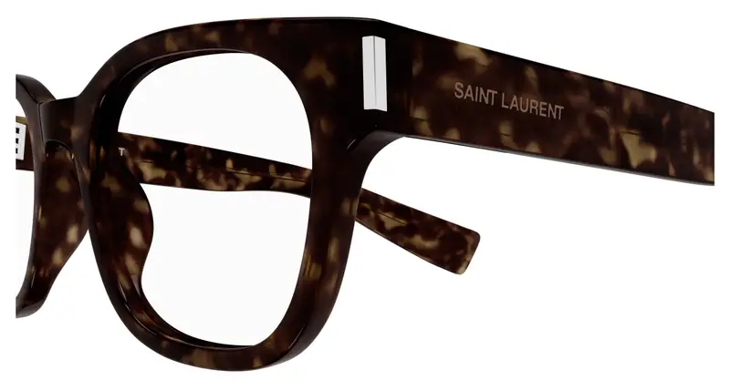 SAINT LAURENT Donna SL 722 003 Montature da vista Acetato Havana Trasparente Squadrata miniatura 2