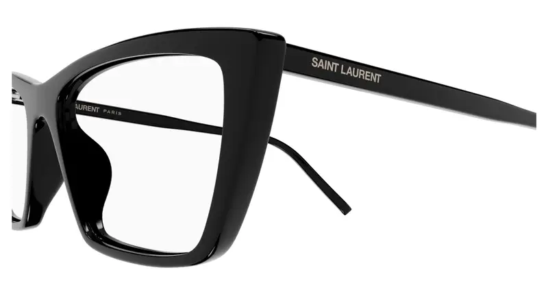 SAINT LAURENT Donna SL 737 MICA THIN OPT 001 Montature da vista Acetato Nero Trasparente Squadrata miniatura 2