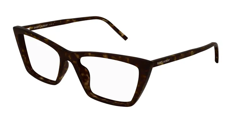SAINT LAURENT Donna SL 737 MICA THIN OPT 002 Montature da vista Acetato Havana Trasparente Squadrata