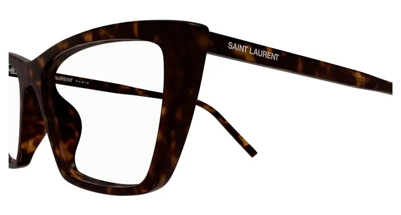 SAINT LAURENT Donna SL 737 MICA THIN OPT 002 Montature da vista Acetato Havana Trasparente Squadrata miniatura 2