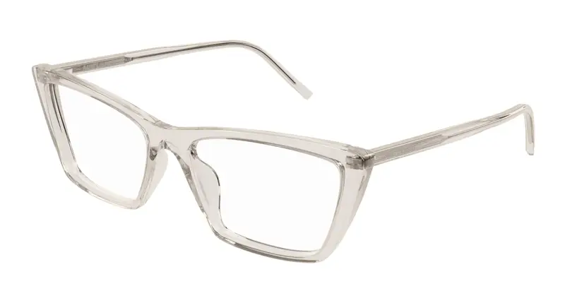 SAINT LAURENT Donna SL 737 MICA THIN OPT 004 Montature da vista Acetato Beige Trasparente Squadrata