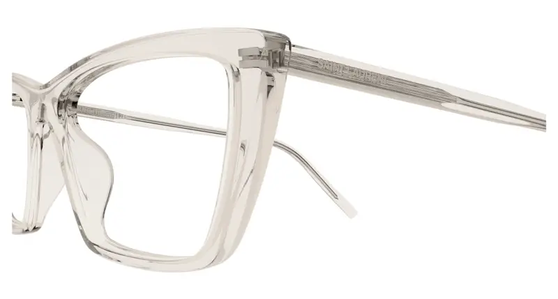 SAINT LAURENT Donna SL 737 MICA THIN OPT 004 Montature da vista Acetato Beige Trasparente Squadrata miniatura 2
