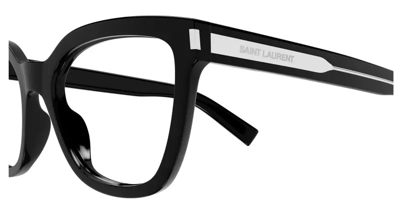 SAINT LAURENT Donna SL 748 001 Montature da vista Acetato Nero Trasparente Cat Eye miniatura 2