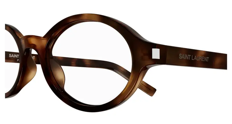 SAINT LAURENT Donna SL 751 JEANNE OPT 003 Montature da vista Acetato Havana Trasparente Rotonda miniatura 2