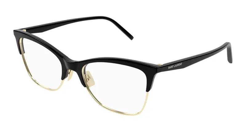SAINT LAURENT Donna SL 769 003 Montature da vista Bio-iniettato Nero Trasparente Cat Eye