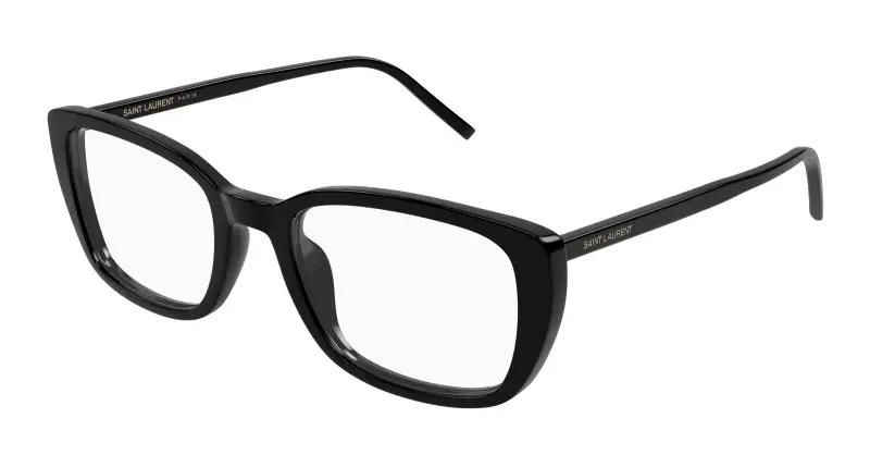 Donna SL 776 001 Montature da vista Acetato Nero Trasparente Squadrata