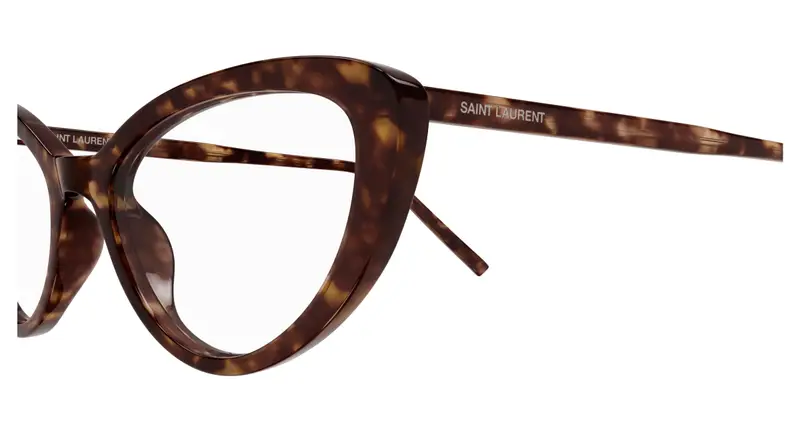 SAINT LAURENT Donna SL 777 002 Montature da vista Acetato Havana Trasparente Cat Eye miniatura 2