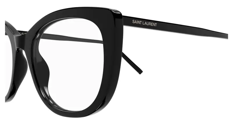 SAINT LAURENT Donna SL 778 001 Montature da vista Acetato Nero Trasparente Cat Eye miniatura 2