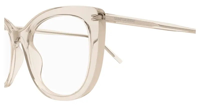 SAINT LAURENT Donna SL 778 004 Montature da vista Acetato Beige Trasparente Cat Eye miniatura 2
