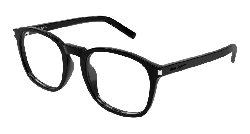 Donna SL 818 OPT 001 Montature da vista Acetato Nero Trasparente Rotonda