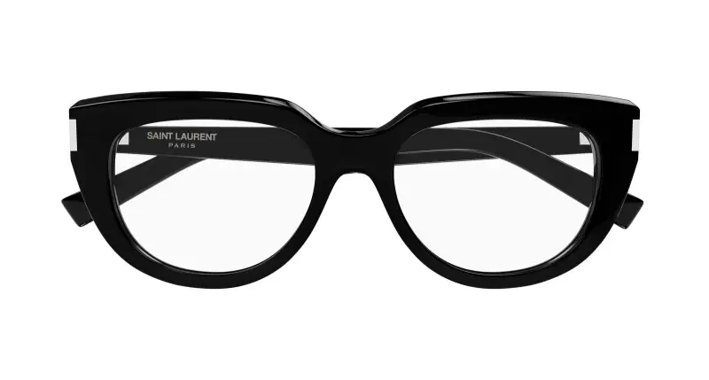 Donna SL 828 001 Montature da vista Acetato Nero Trasparente Cat Eye miniatura 2