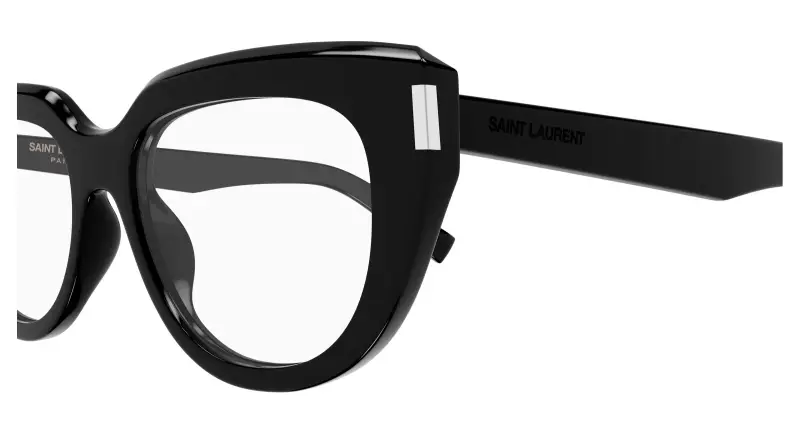 Donna SL 828 001 Montature da vista Acetato Nero Trasparente Cat Eye miniatura 3