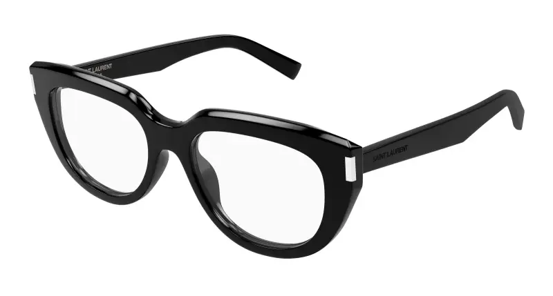 Donna SL 828 001 Montature da vista Acetato Nero Trasparente Cat Eye