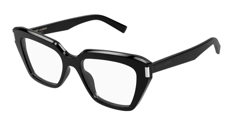 Donna SL 829 001 Montature da vista Acetato Nero Trasparente Cat Eye