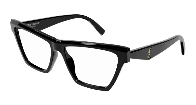 Donna SL M103 OPT 001 Montature da vista Acetato Nero Trasparente Cat Eye