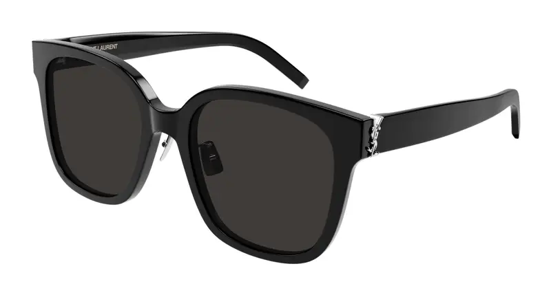 SAINT LAURENT Donna SL M105/F 001 Occhiali da sole Acetato Nero Nero Cat Eye Normale