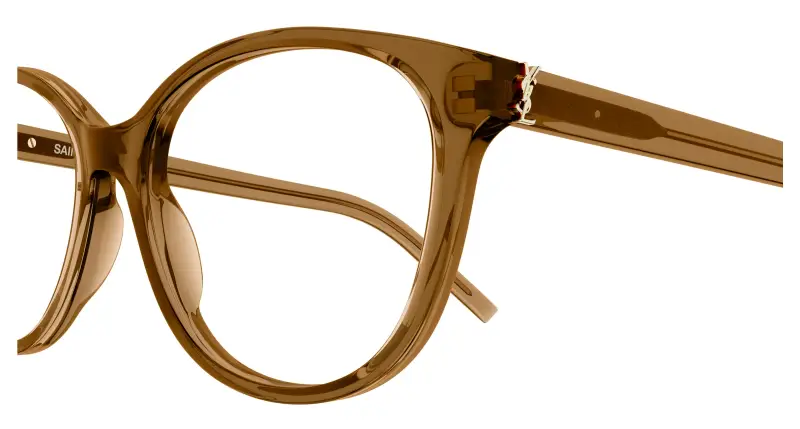 Donna SL M112 006 Montature da vista Acetato Marrone Trasparente Rotonda miniatura 3