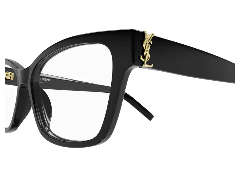SAINT LAURENT Donna SL M116 001 Montature da vista Acetato Nero Trasparente Cat Eye miniatura 2