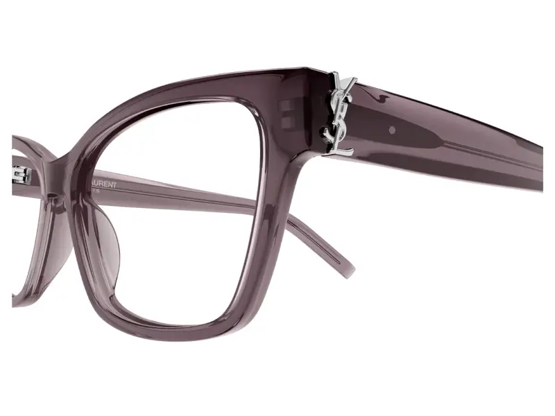 SAINT LAURENT Donna SL M116 003 Montature da vista Acetato Marrone Trasparente Cat Eye Antiriflesso miniatura 2