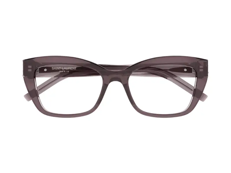 Donna SL M117 003 Montature da vista Acetato Marrone Cat Eye miniatura 2
