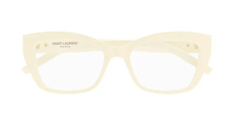 Donna SL M117 005 Montature da vista Acetato Avorio Trasparente Cat Eye miniatura 2