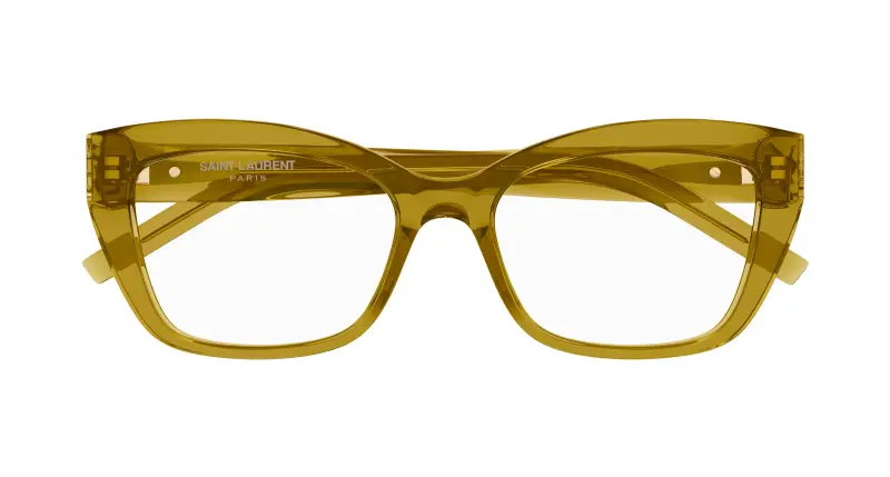 Donna SL M117 006 Montature da vista Acetato Verde Trasparente Cat Eye miniatura 2