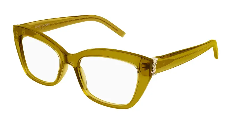 Donna SL M117 006 Montature da vista Acetato Verde Trasparente Cat Eye