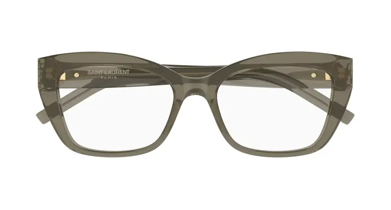 Donna SL M117 008 Montature da vista Acetato Marrone Trasparente Cat Eye miniatura 2