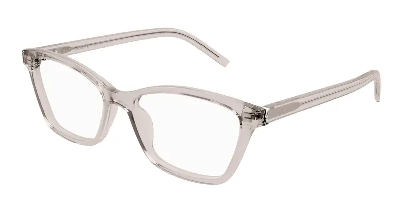 SAINT LAURENT Donna SL M128 009 Montature da vista Acetato Rosa Trasparente Cat Eye Antiriflesso