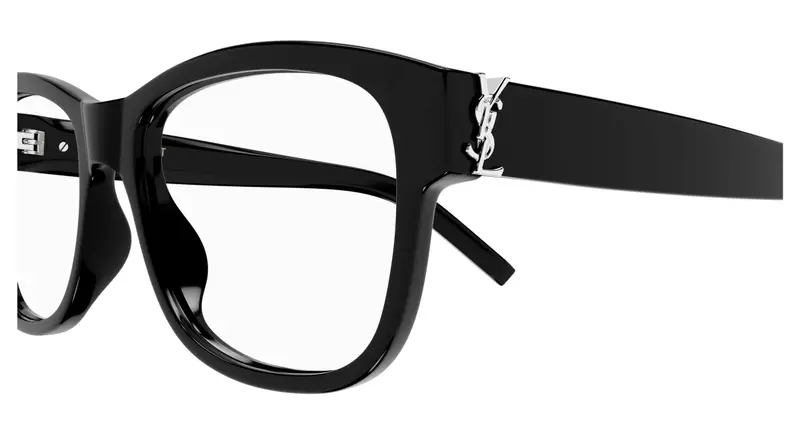 SAINT LAURENT Donna SL M132 001 Montature da vista Acetato Nero Trasparente Rotonda miniatura 2
